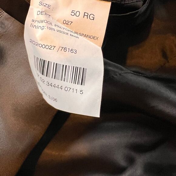 Brooks Brothers Brown/Black Wool Houndstooth Men's Blazer.  Size 50R - Picture 7 of 8